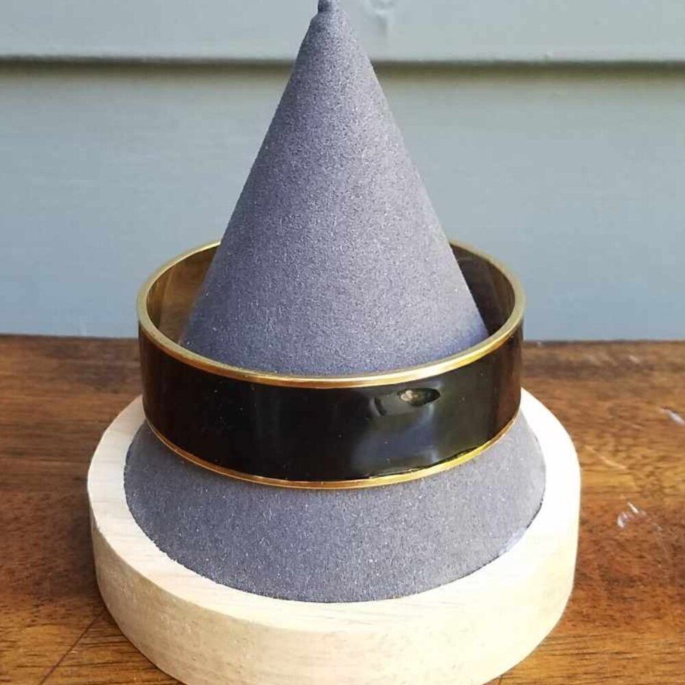 Monet Black Enamel Bangle